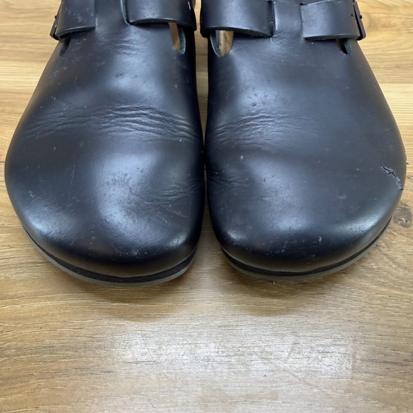 Birkenstock Boston Tokio Super Grip Clogs Womens 6 W EU 37 Black Leather - Picture 4 of 11
